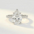 ペアシェイプ ハーフパヴェ リング/Pear Shape Half Pave Ring