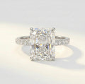 Radiant Half Pave Ring
