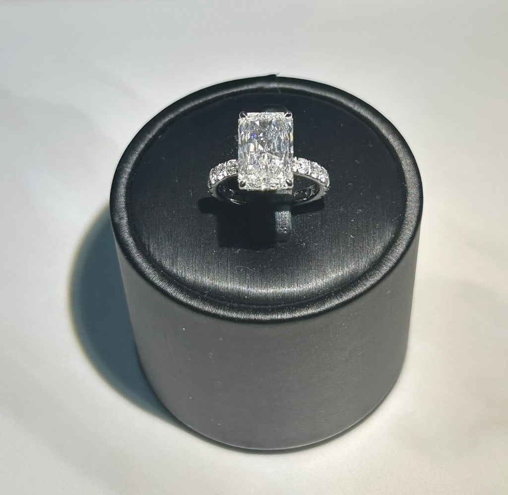 Radiant Half Pave Ring